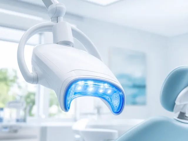 Diş beyazlatma LED cihazı yakın çekim